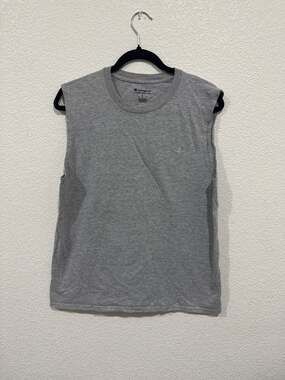 Champion Gray Authentic Athleticwear Classic Jersey Sleeveless Muscle Tank Top
